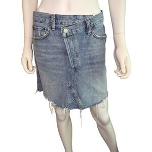 Agolde Asymmetrical Denim Skirt